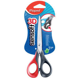 Maped Ciseaux Sensoft 3D, pointu, longueur: 160 mm