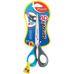 Maped Ciseaux Sensoft 3D, pointu, longueur: 160 mm,