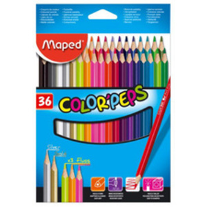 Maped Crayon de couleur COLOR'PEPS Star, étui carton de 36
