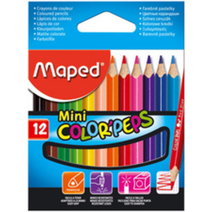 Maped Crayons de couleur COLOR'PEPS Mini, étui carton de 12