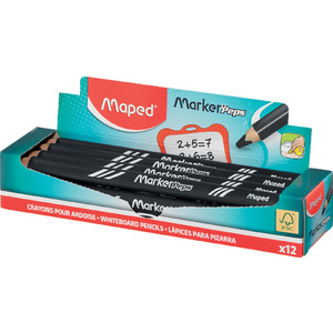 Maped Crayon ardoise Marker'Peps, présentoir de 12, bleu
