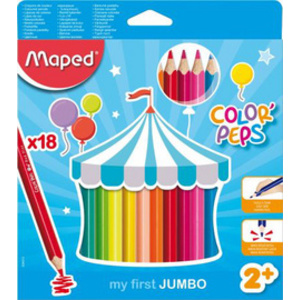 Maped my first Crayons de couleur COLOR'PEPS JUMBO, étui 12