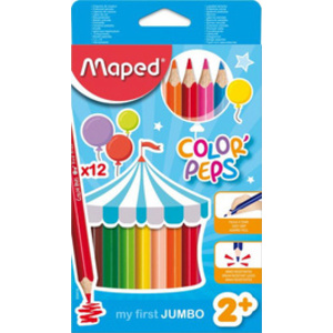 Maped my first Crayons de couleur COLOR'PEPS JUMBO, étui 12