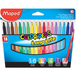 Maped Feutre COLOR'PEPS LONG LIFE, étui carton de 24