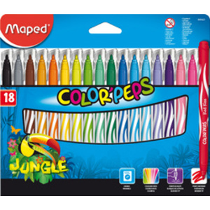 Maped Feutre COLOR'PEPS Jungle, étui en carton de 18