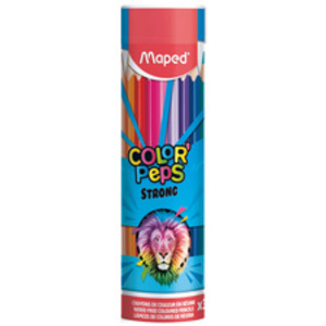 Maped Crayon de couleur COLOR'PEPS STRONG, boîte ronde de 12