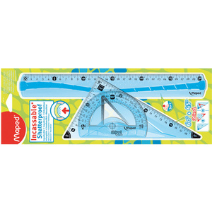 Maped Kit de géométrie Flex, incassable, 3 pièces