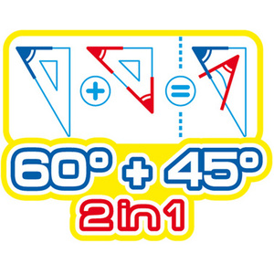 Maped Kit de géométrie Flex, incassable, 3 pièces