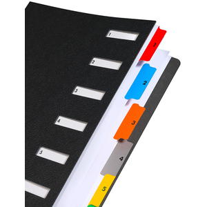 extendos Trieur numérique, A4, 1-7, 7 compartiments, noir