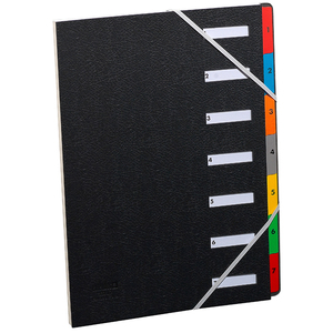 extendos Trieur numérique, A4, 1-7, 7 compartiments, noir