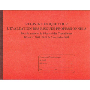 ELVE Registre 'Evaluation des risques professionnels'
