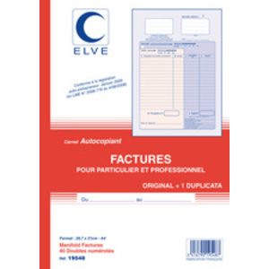 ELVE Manifold 'Facturier: auto-entrepreneurs', 40 feuillets