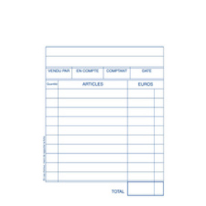 ELVE Bloc de caisse facture, 50 dupli numérotés de 1 à 50