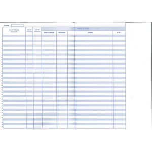 ELVE Registre d'appel journalier, piqûre 28 pages, 40 élèves