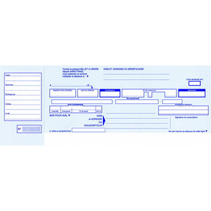 ELVE Carnet à souche 'Billets à ordre', 102 x 270 mm  - 20692