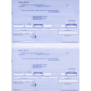 ELVE Ramette de traites normalisées, 3 par feuille