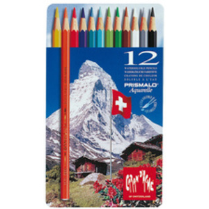 CARAN D'ACHE Crayon de couleur PRISMALO Aquarelle, 12 pièces