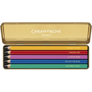 CARAN D'ACHE Crayon graphite Arc-en-ciel, set de 5