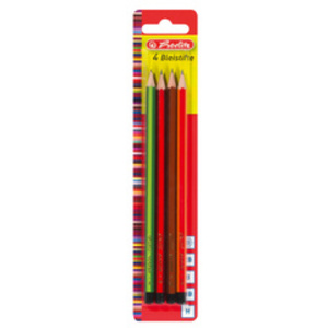 herlitz Crayon Scolair, hexagonal, set de 4, assorti
