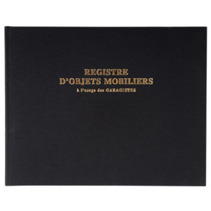 EXACOMPTA Registre 'Objets mobiliers pour les garagistes'