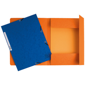 EXACOMPTA Chemise à élastique, A4, carton, orange