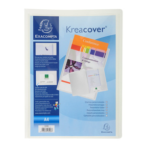EXACOMPTA Chemise personnalisable Kreacover, PP, A4, blanc - 59912