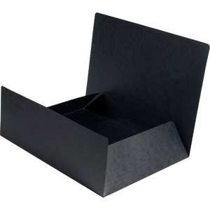 EXACOMPTA Chemise simple 3 rabats, A4, carton, noir