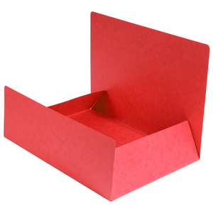 EXACOMPTA Chemise simple 3 rabats, A4, carton, rouge