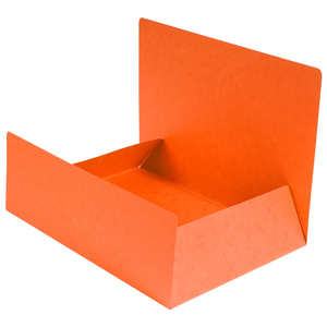 EXACOMPTA Chemise simple 3 rabats, A4, carton, orange
