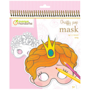 My Mandarine Carnet de coloriage Graffy Pop Mask 'Girl'