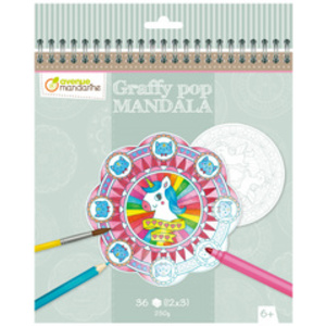 avenue mandarine Carnet de coloriage 'Graffy Pop Mandala'