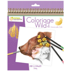 avenue mandarine Carnet de coloriage 'Wild 4'