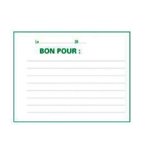 EXACOMPTA Manifold 'Bon pour', 105 x 135 mm, dupli  - 27037