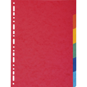 EXACOMPTA Intercalaires en carton, A4, 6 touches  - 56722