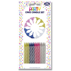 Clairefontaine Bougie d'anniversaire, rayée couleur/blanc