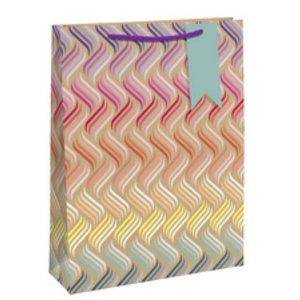 Clairefontaine Sac cadeau 'Vagues Néon', moyen