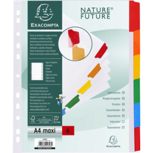 EXACOMPTA Intercalaires en carton, A4 Maxi, 12 touches