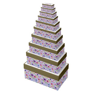 Clairefontaine Set de boîtes cadeau 'Fleurs', 10 pièces