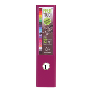EXACOMPTA Classeur à levier PP Premium, A4, 80 mm, fuchsia  - 56630