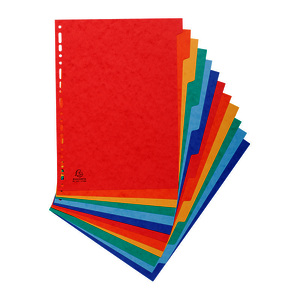 EXACOMPTA Intercalaires en carton, A4, 12 touches