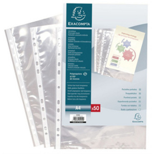 EXACOMPTA Pochette perforée, A4, PP, transparent