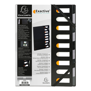 EXACOMPTA Trieur EXACTIVE, PP, 9 compartiments, noir