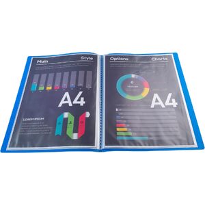 EXACOMPTA Protège-documents, A4, PP, 10 pochettes, bleu  - 55078