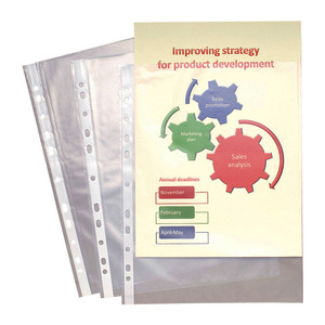 EXACOMPTA Pochette perforée, A4, PP, grainé, transparent