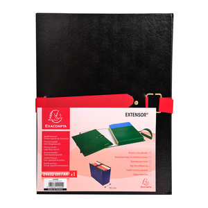 EXACOMPTA Chemise à dos extensible EXTENSOR, A4, noir