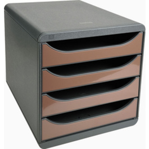 EXACOMPTA Module de classement BIG-BOX, 4 tiroirs, vert anis