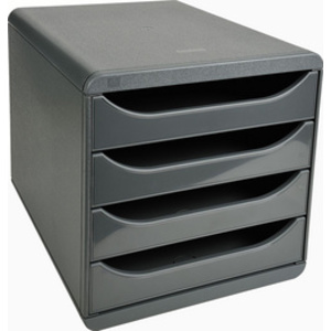 EXACOMPTA Module de classement BIG-BOX, 4 tiroirs, noir