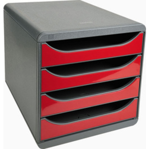 EXACOMPTA Module de classement BIG-BOX, 4 tiroirs, noir