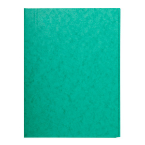 EXACOMPTA Chemise simple 3 rabats, A4, carton, vert