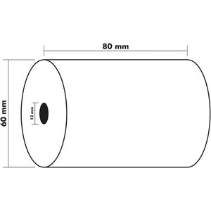 EXACOMPTA Bobine thermique pour caisses, 80 mm x 44 m  - 27066